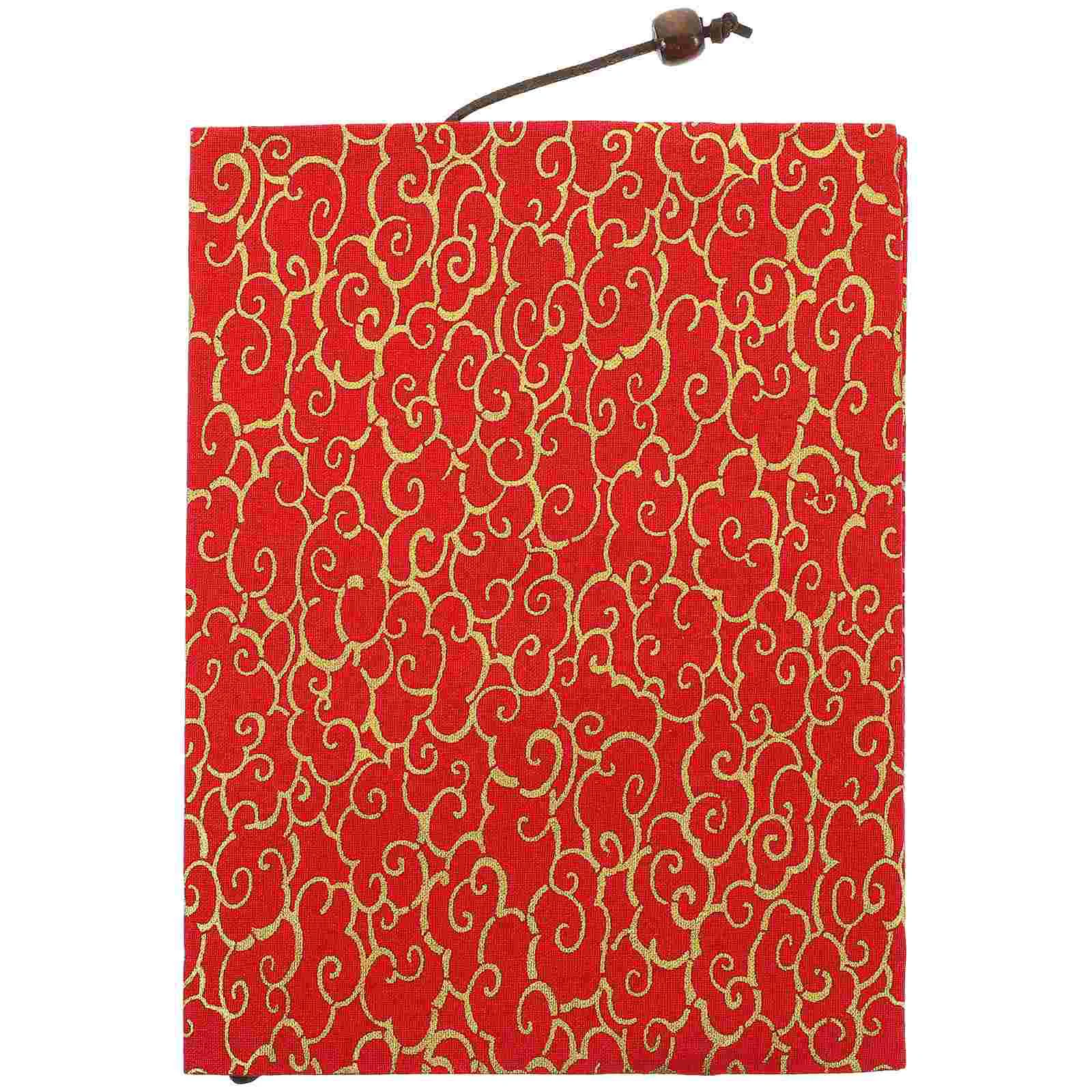 

A5 Adjustable Book Cover Decorative Book Sleeve Crane Design Book Protector Hand-made Cloth Book Cover Hand Account Book