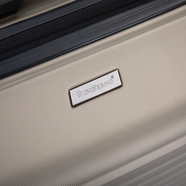 3 件套行李箱套装 ABS 轻便手提箱，带两个挂钩、万向轮、TSA 锁，(20/24/28) 金色-23