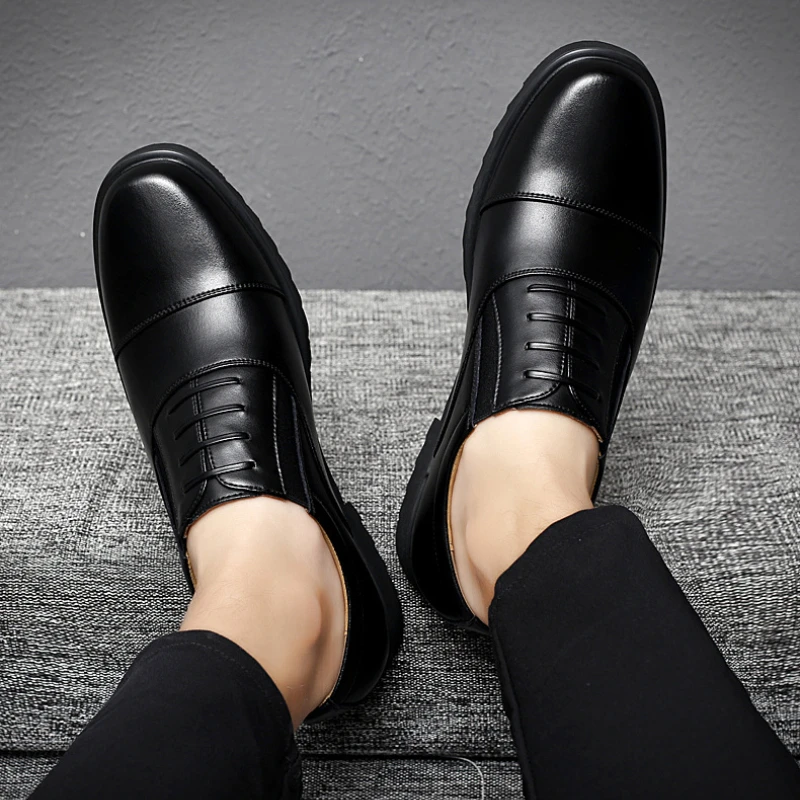 Men Leather Shoes Office Mens Dress Shoes Man Oxford British Style Business Work Footwear leather shoes
