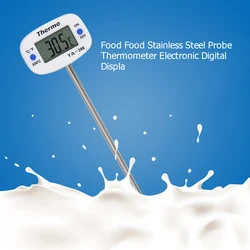 Digital Cooking Thermometer Mini Stainless Steel Heat Sensor for Kitchen Gadgets