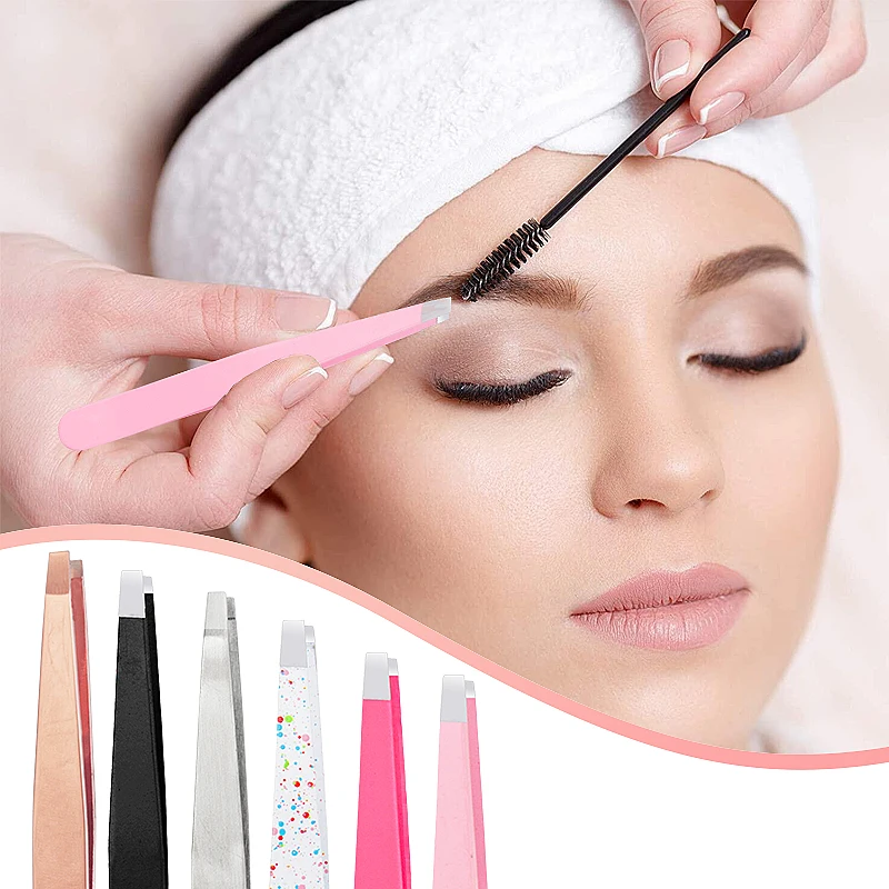 1 Pc Eyebrows Tweezers Trimmer Professional Beard Eyelash Brow Face Hair Removal Tweezer Beautfy Makeup Stainless Steel Tools 6
