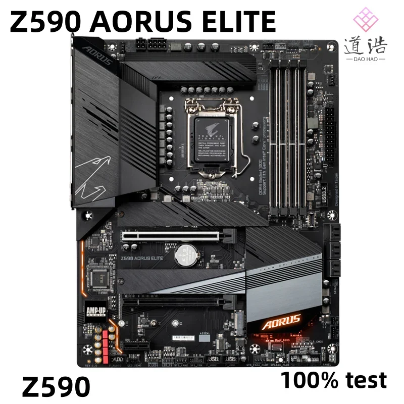 For Z590 AORUS ELITE Motherboard 128GB DP M.2 LGA 1200 DDR4 ATX Z590 Mainboard 1 S3a055fa812b949e3b88d1da163160a20X