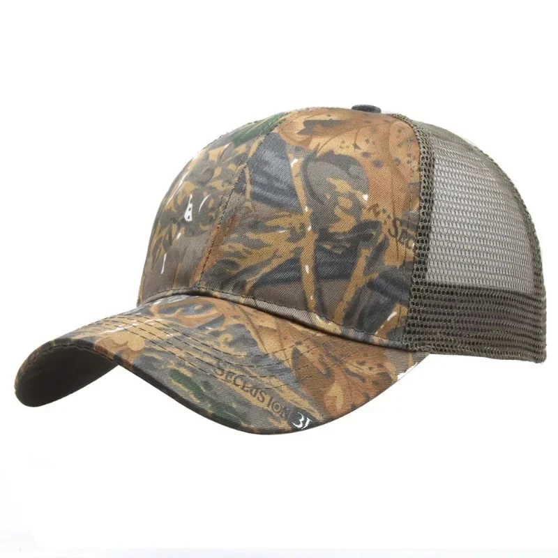 Outdoor Sports Tactical Camouflage Baseball Cap Jungle Hunting Hat Men Summer Sun Protection Breathable Mesh Peaked Cap baseball cap,camouflage hat