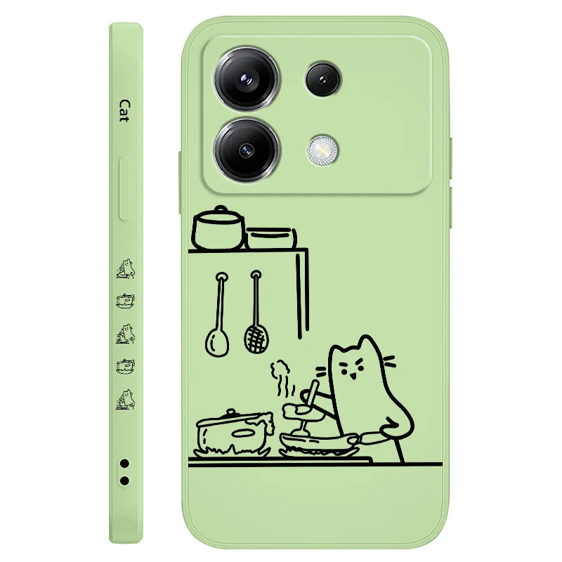Cooking Cat Themed Silicone Phone Case - Charming & Durable Cover