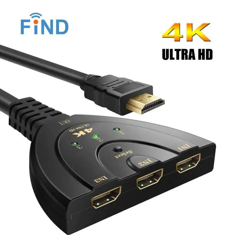 RYRA-4K * 2K 3D ̴ 3 Ʈ HDMI ȣȯ ġ 1.4b 4K ó й, 1080P 3  1  Ʈ  DVD HDTV Xbox PS3 PS4 