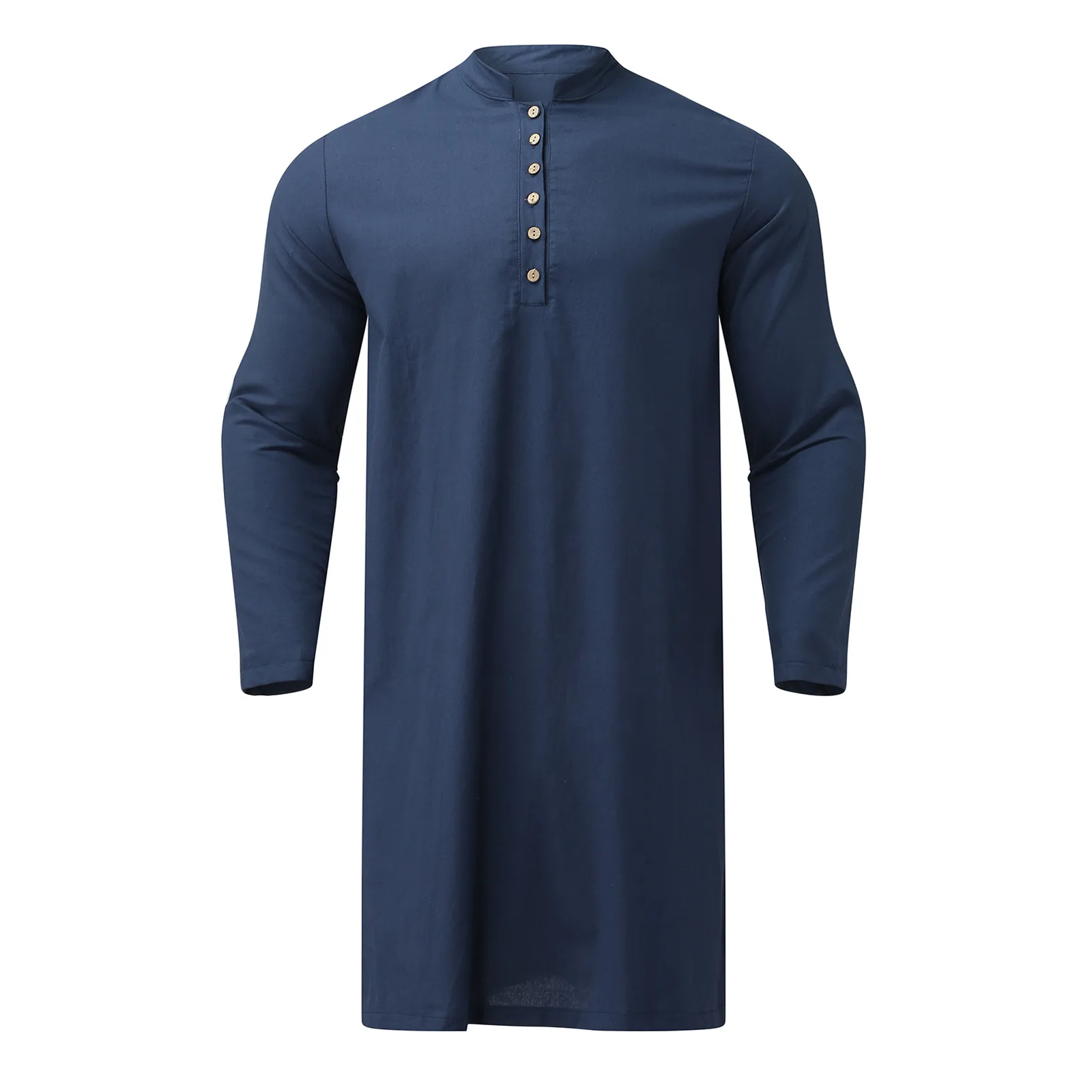 

Jubba Thobe Islamic Clothing for Muslim Fashion Man Long Robes Solid Long Sleeve Arabic Arab Simple Casual Mens Shirt 5XL