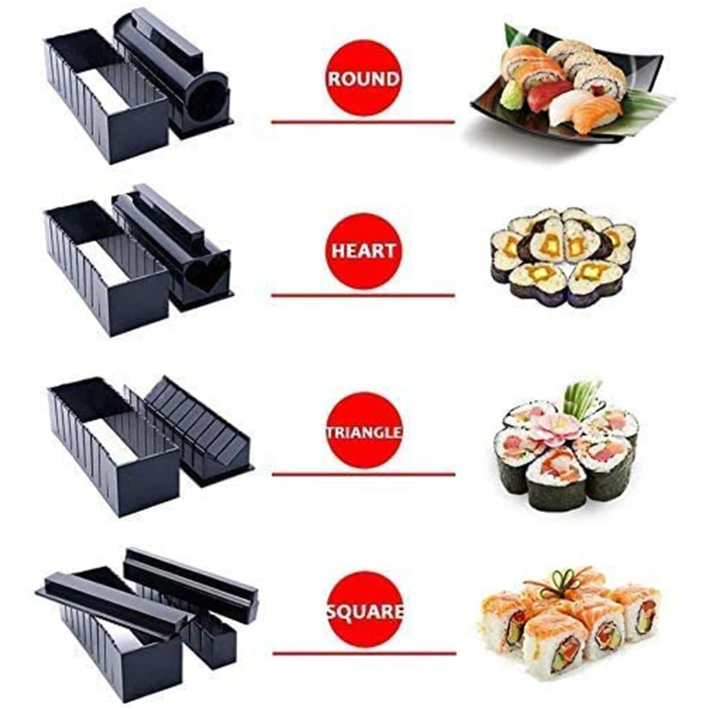 vergelijking motto potlood Plastic Sushi Maken Kit, Sushi Rijst Roll Mold Maker Tool Voor Keuken, 10  Stuks - AliExpress