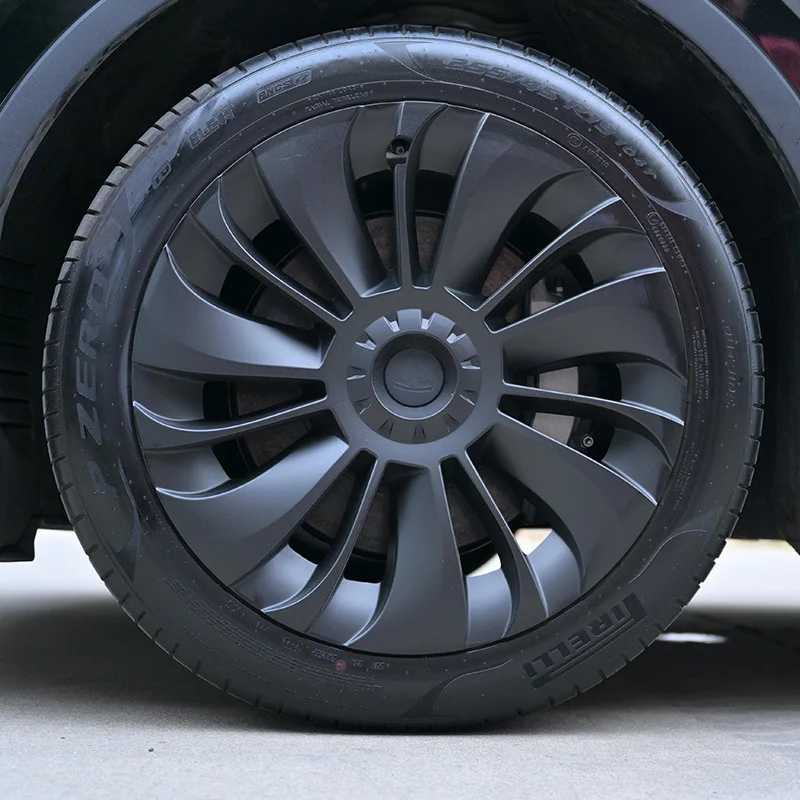 Wheel Hub Caps 4PCS 19-Inch For Tesla Model Y Wheel Cover Performance Automobile Replacement Full Rim Cover Accessories wheel hub covers