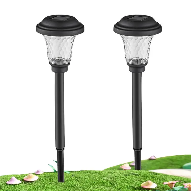 Solar Lawn Lights Outdoor Garden Stake Path Lights Warm White LED Solar Powered Lights Auto On/Off Solar Powered Garden Lights led solar path stake lights