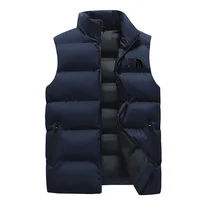 Veste à manches longues pour hommes - manteau sans manches élégant - manteau d'hiver imperméable à fermeture éclair - gilet décontracté à col montant d'automne - marque 5