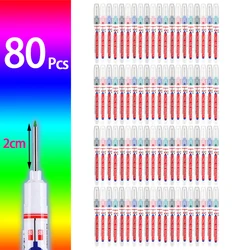 Waterproof Long Head Deep Hole Markers for Metal and Woodworking - Multi-Colored Ink Options (Mix 80Pcs)