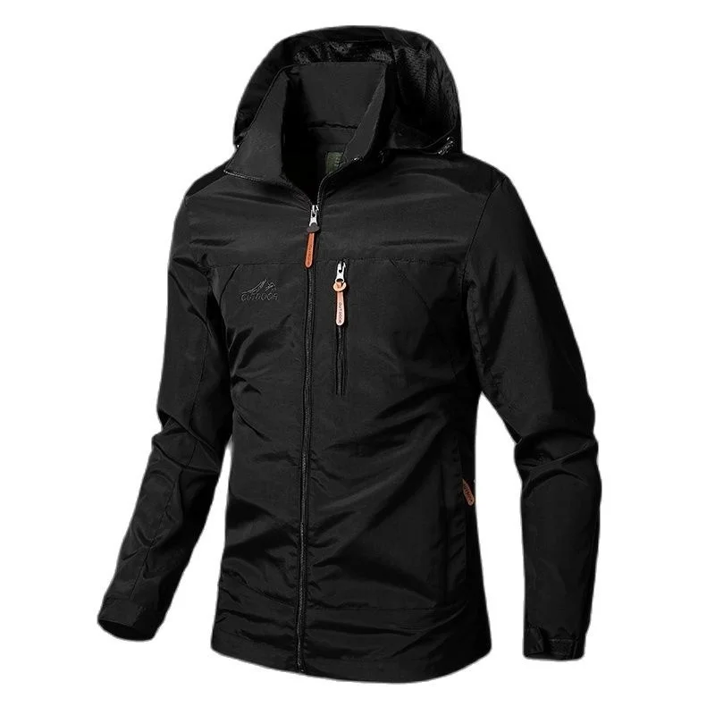 Men's Knitted Windbreaker Coat Cold Waterproof Jackets Custom Logo Sports Sweat-shirts Down Light Winter Free Shipping Hooded