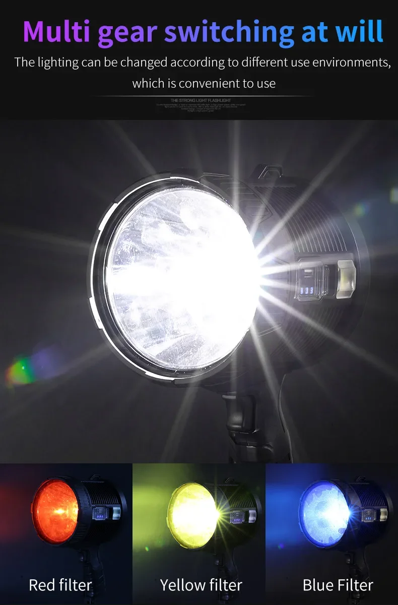Description Picture 6 of itemP50 High Power LED Flashlight Rechargeable 6 Modes Tactical Searchlight Waterproof Portable Outdoor Hiking Fishing Torch