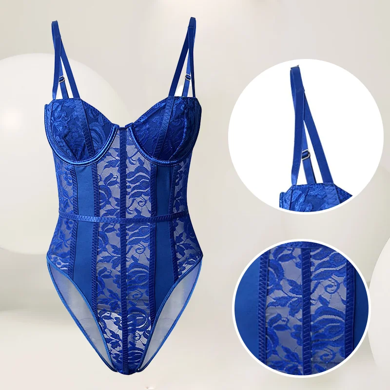 Ladies Bodysuit Light Compression Lace Corset For Sleep