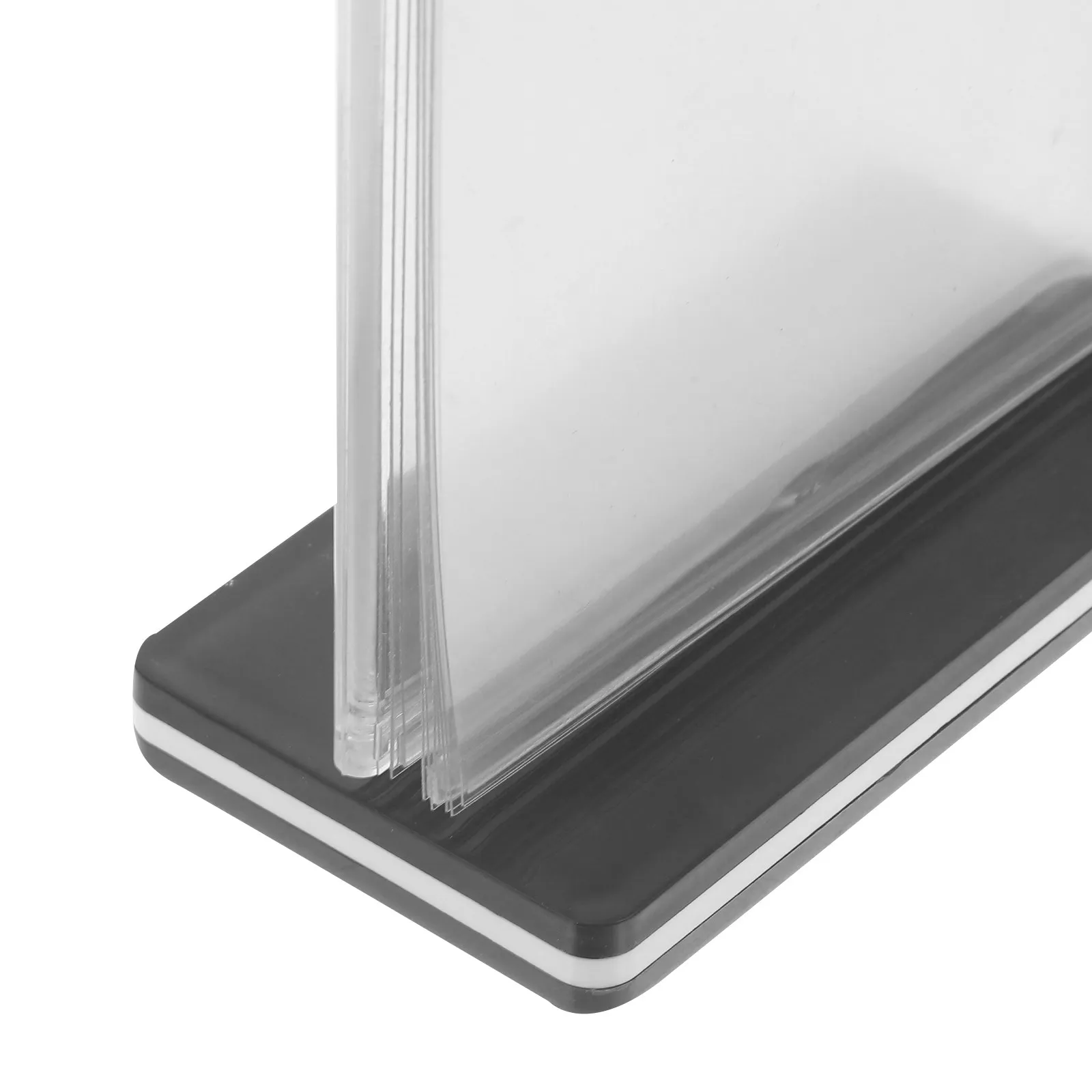 메뉴 디스플레이 스탠드 데스크탑 수직 10x20cm 메뉴 홀더 레스토랑 결혼식 뷔페용 투명 사인 홀더 데스크탑 디스플레이 스탠드