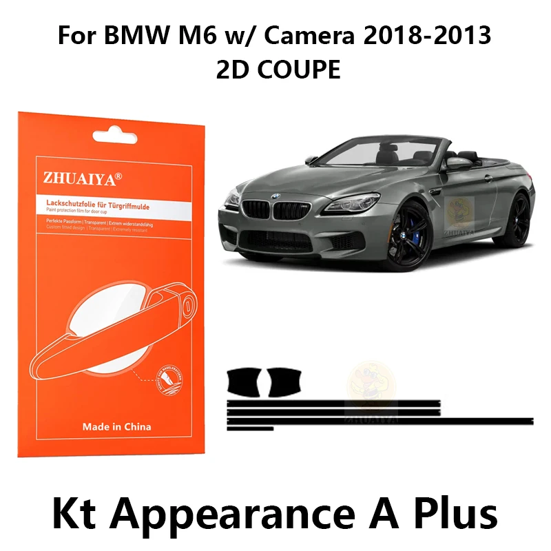 

Защитная пленка ZHUAIYA для красок дверной ручки, ТПУ PPF для BMW M6 w/ Camera 2018-2013 2D COUPE, автомобильные аксессуары