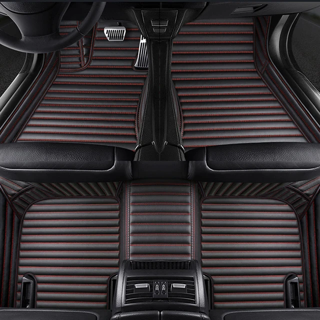 Tapis de sol de voiture à rayures personnalisées, intérieur de