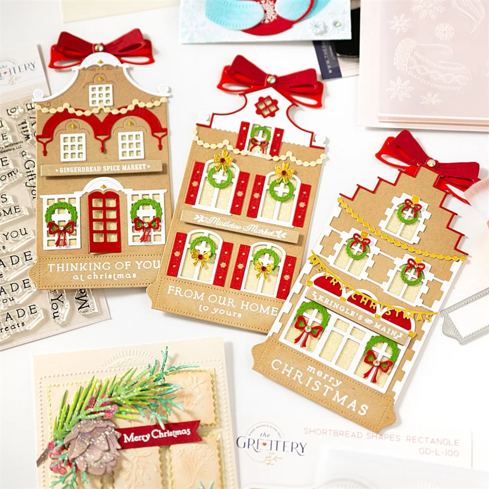 보태니컬 마켓 플레이스 미니 뉴 비티 홀리데이 금속 커팅 다이 스탬프 스텐실 DIY 스크랩북킹 수제 사진 앨범용