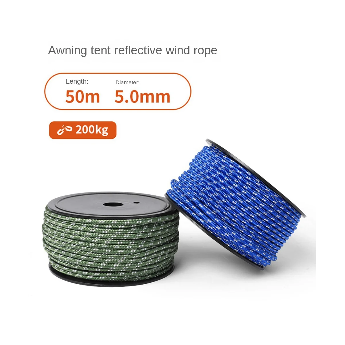 

Outdoor Tent Ropes Roll Reflective Ropes Canopy Windproof Ropes Fixed Ropes Binding Ropes Bold Reinforcement,Dark Green