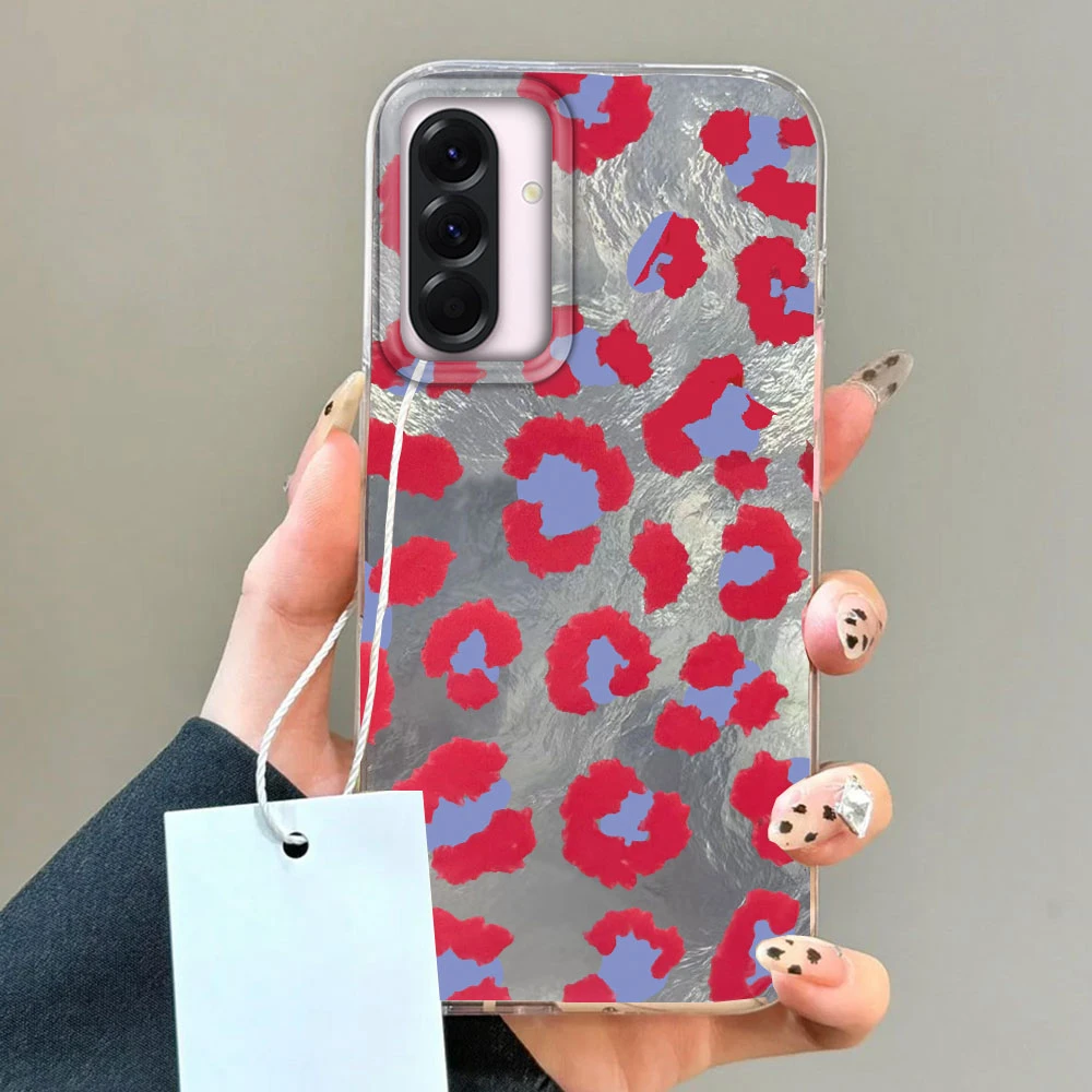 Vibrant Pink Blue Leopard Phone Case Cover