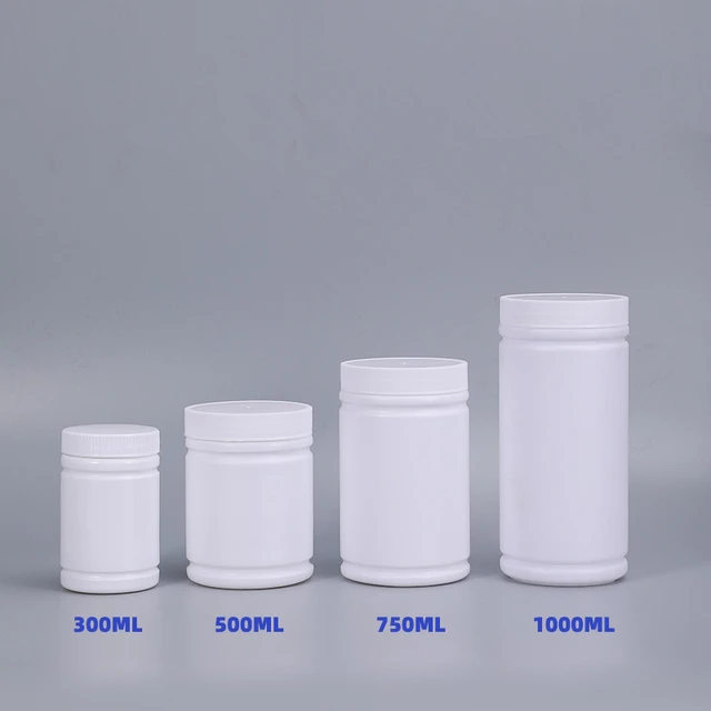 10pcs Of 100ml Empty Large Mouth Refillable White Plastic Jars