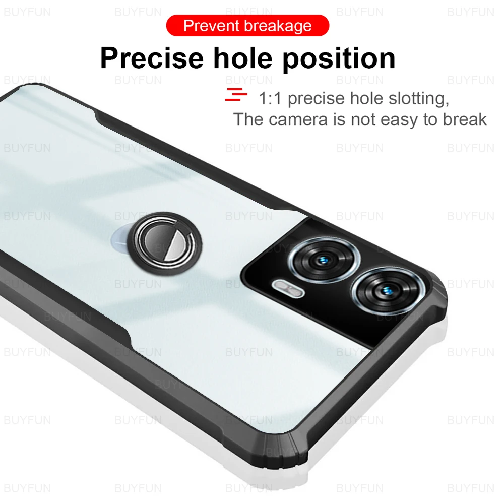 Acrylic Bracket Cover with Ring Stand for 6.7-Inch Smartphone Cases