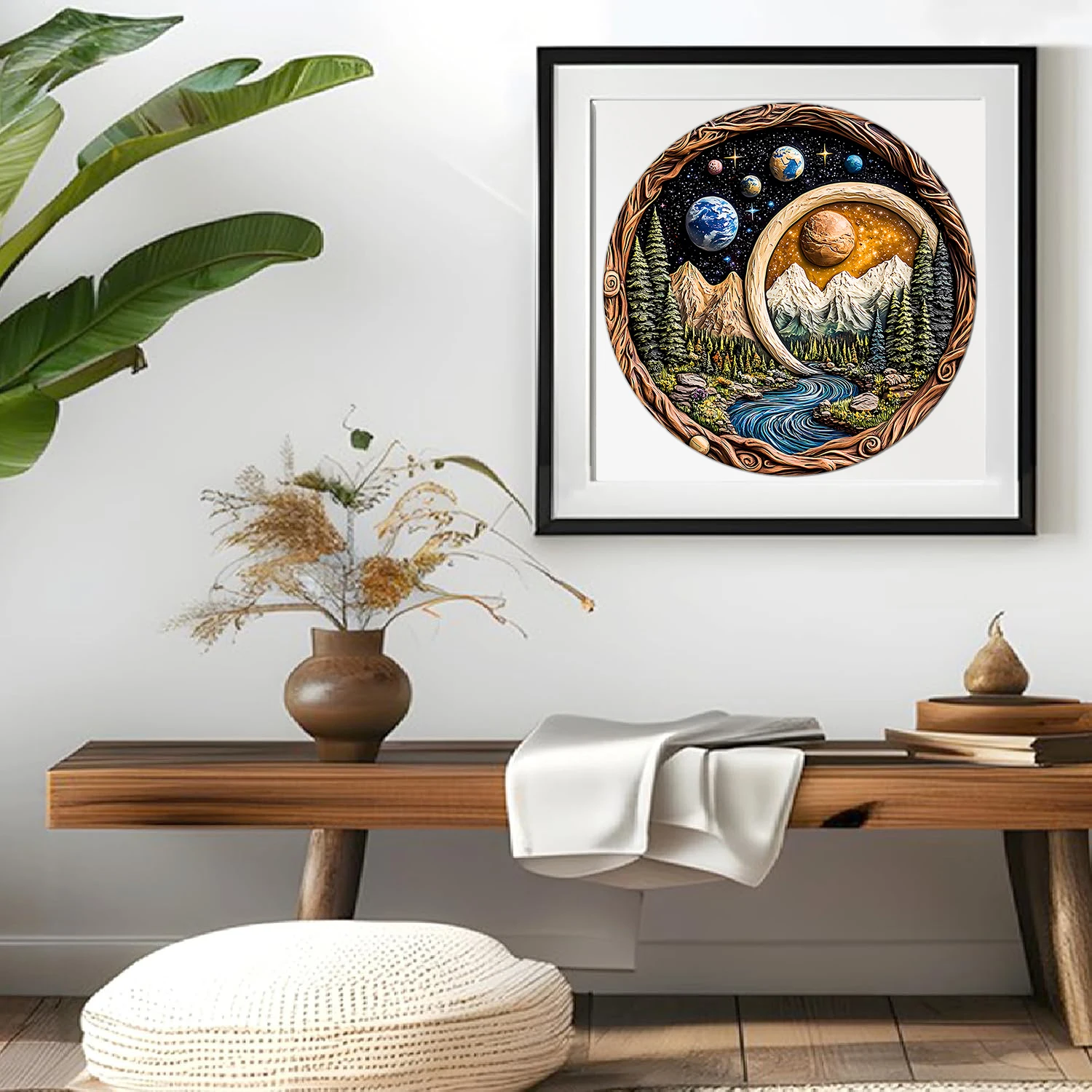 성인을 위한 나무 퍼즐, 독특한 동물 모양의 일몰 숲 성인 퍼즐, 3D 비전 나무 직소 퍼즐 성인, 도전적인 C-Freehip.co.kr