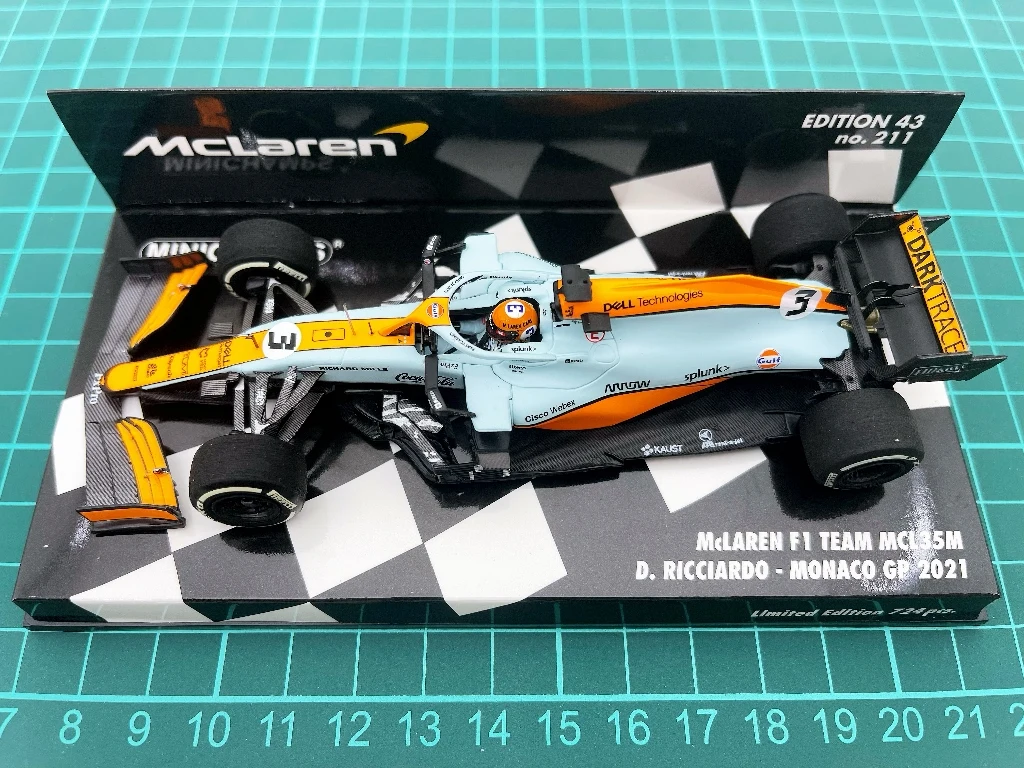 

Minichamps 1:43 F1 MCL35M Ricciardo 2021 Monaco Simulation Limited Edition Resin Metal Static Car Model Toy Gift