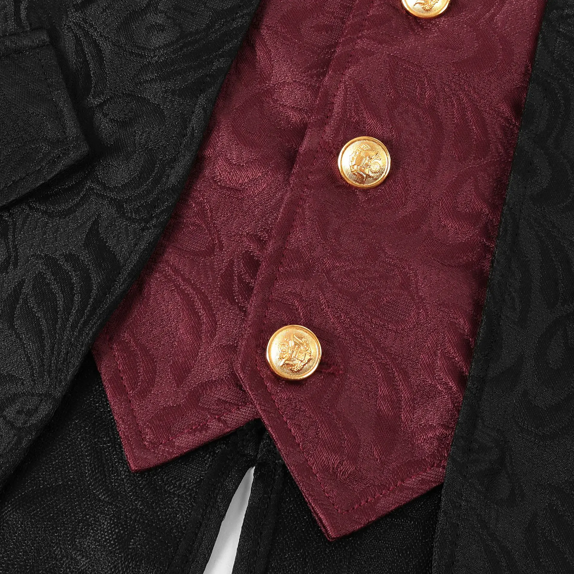 Mens Gothic Medieval Jacquard Tailcoat Jacket Halloween Costumes Steampunk Jacket Vintage Pirate Victorian Frock Coat Uniform