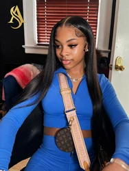 Alisa 13x6 Hd Transparent Bone Straight Lace Front Wigs Human Hair 13x4 Pre Plucked Lace Frontal Wig 4x4 5x5 Lace Wigs For Women