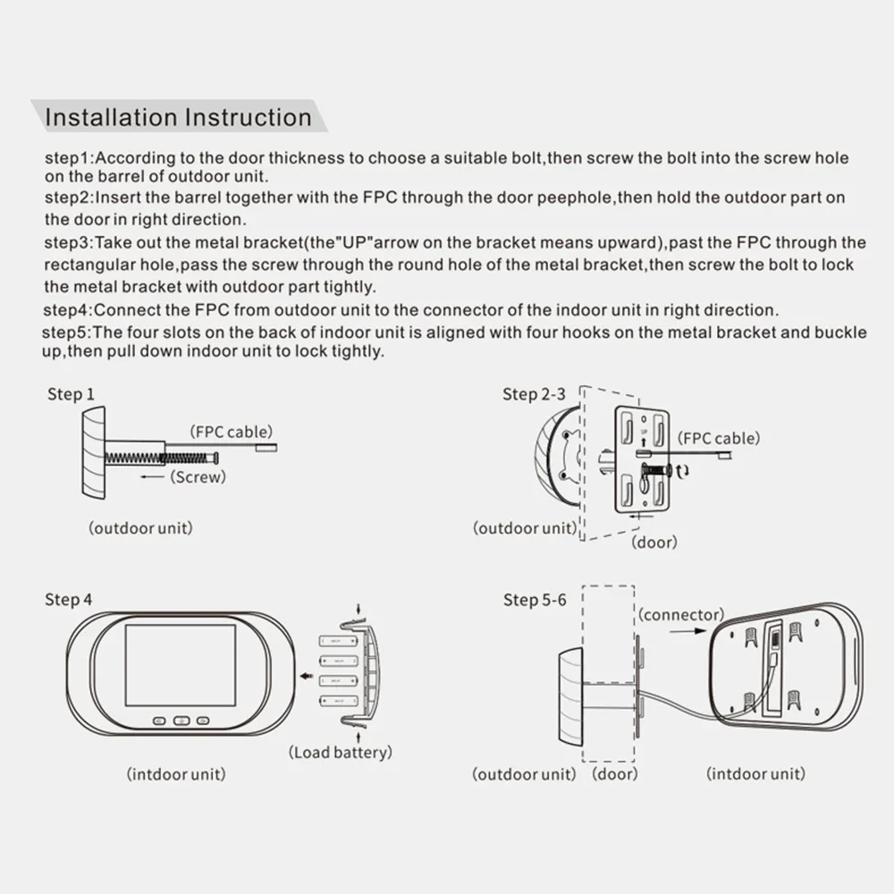 2.8 inch LCD Color Screen Digital Doorbell 90 Degree Door Eye Doorbell Electronic Peephole Door Camera Viewer Outdoor Bell door bell camera door peephole door peephole camera