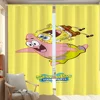 Home Interior Kitchen Curtains for Living Room 2 Pieces Blackout Curtains Door Curtain S-spongeBobs Bedroom Decoration Partition 1