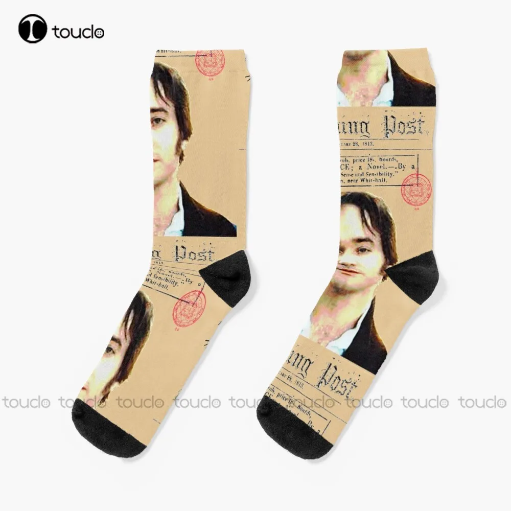 

Mr. Darcy Pride & Prejudice Socks Cute Pattern Funny Autumn Cartoon 360° Digital Print Christmas New Year Gift Custom Gift Retro