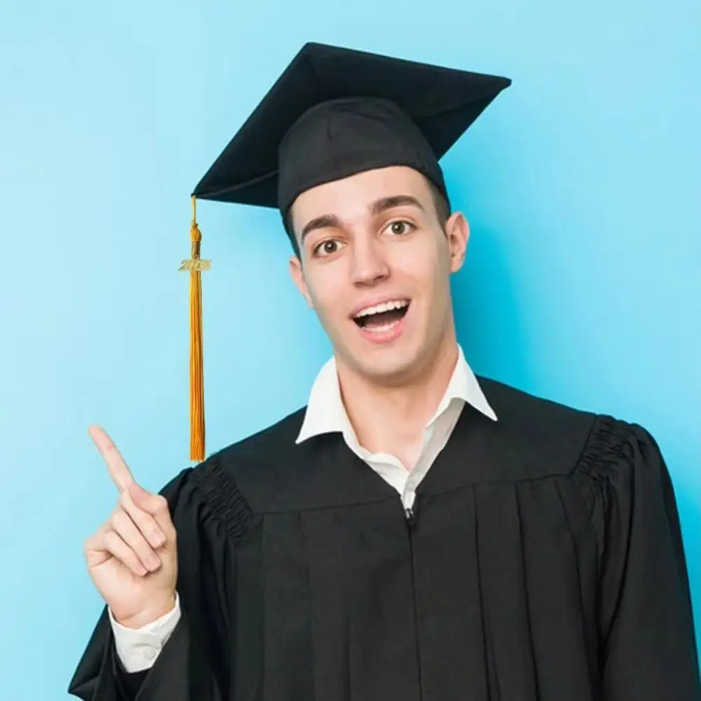Polyester Alloy Academic Tassel Hanging 9 Colors Pure Color Graduation Cap Tassel 2025 Style DIY Crafts Student Dres