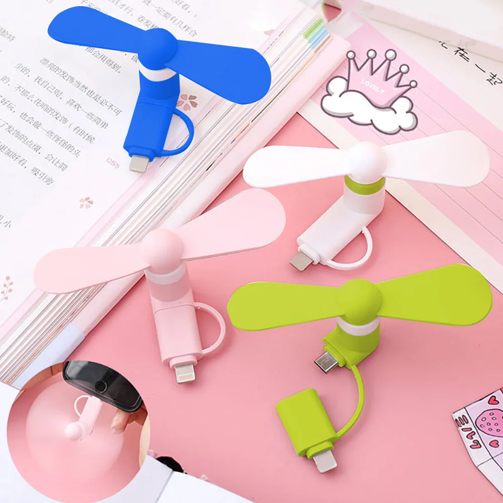 창의적인 미니 휴대용 마이크로 USB 팬 5V 1W 휴대폰 USB 가젯 팬 테스터 타입-C 안드로이드 휴대폰 쿨러 액세서리