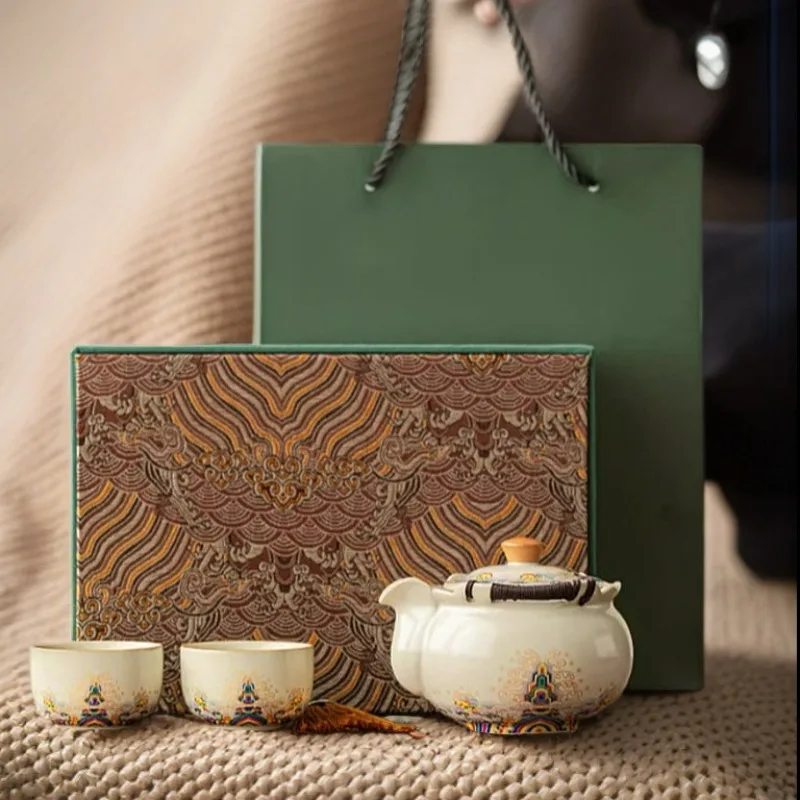 Beiges Kräutertee-set Für Eine Person Mit Hitzeschutzschale_voghion.com