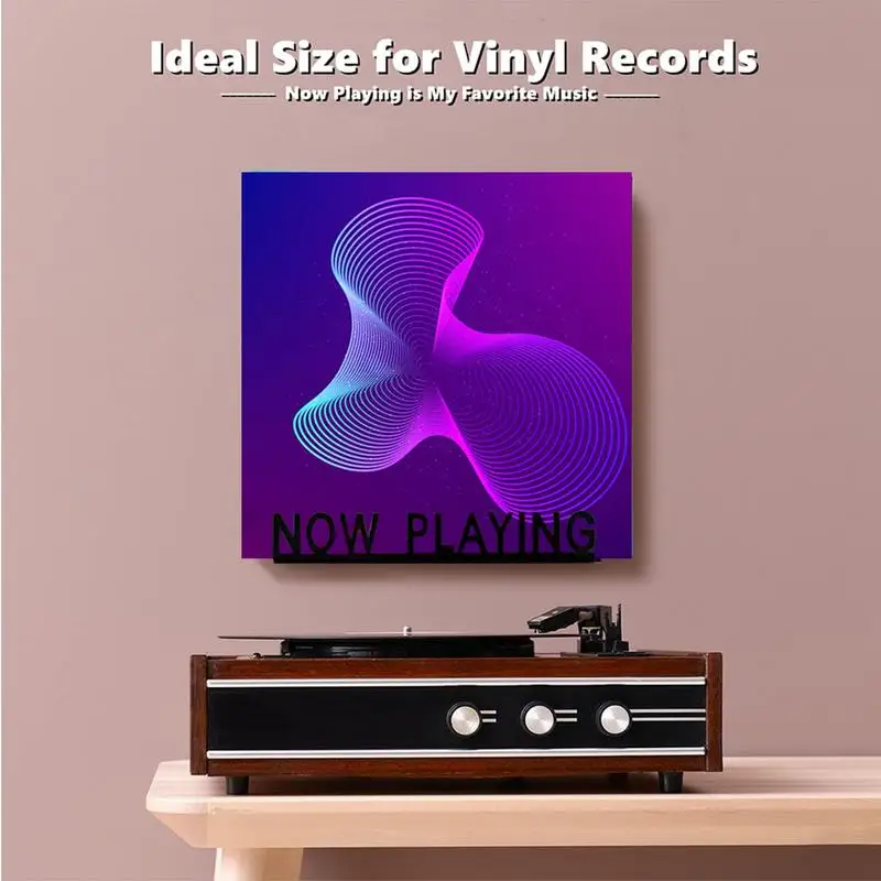 Album Wall Mount Acrylic Record Holder Wall Now Playing Durable Wall Shelves Smooth Album Holder For Storage Wall Decor