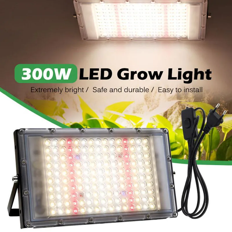 300W Sunlight Led Plant Grow Light Flower Growing Phyto Lamp Kit Spettro Completo 220V Per Indoor Growtent Box Hydro Lighting