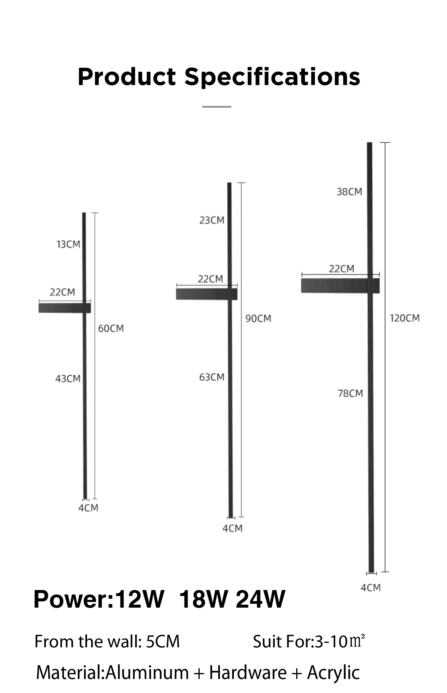 Nordic long stripe wall lamp bedroom bedside lamp modern minimalist wall lamp living room background grille line led wall lamp plug in sconce