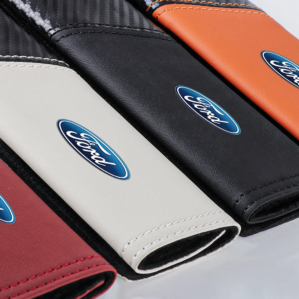 2 Stück Sicherheitsgurtbezüge Auto-Sicherheitsgurte Abdeckung Autozubehör für Ford Mustang Foose Explorer Mondeo Shelby Fiesta Focus Fusion – Detail 5