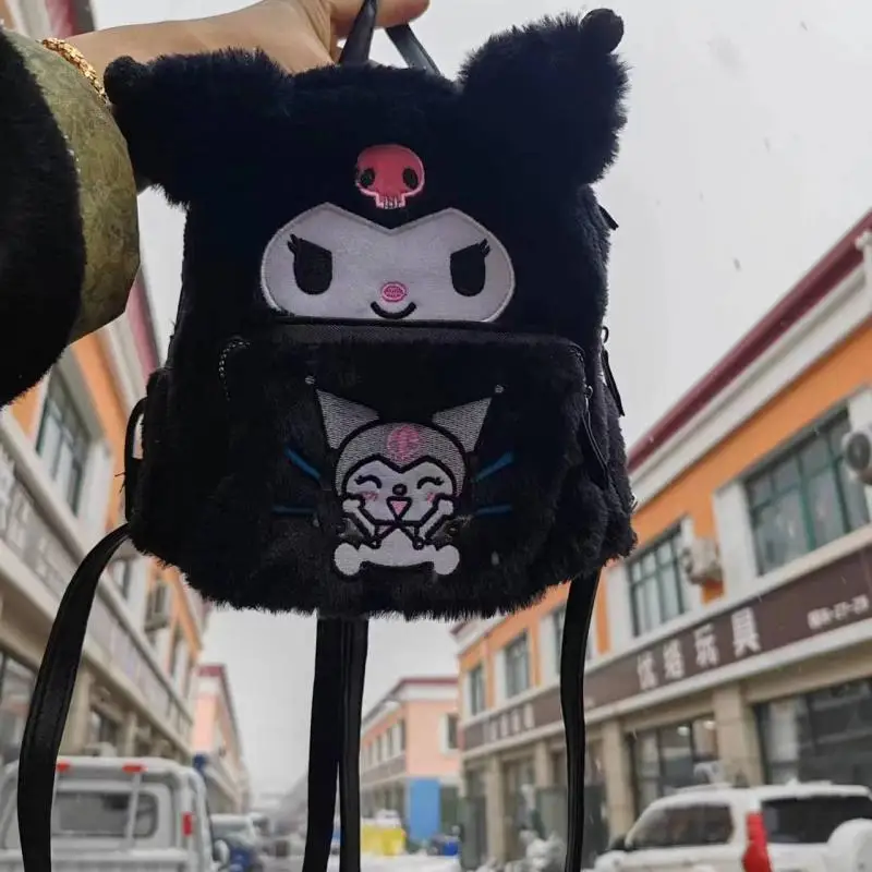 

Sanrio рюкзак Hellokitty рюкзак Kuromi Kawaii аниме студенческий рюкзак My Melody мультфильм Плюшевый тоут подарок на день рождения Рождество