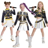 2025 Fantasia Girl K Pop Demon Hunters Costume Children's Cosplay Pop Singer Rumi Zoey Mira Clothing Sets Festival Kids Clothes