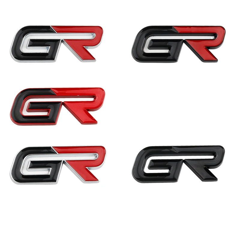 

GR letter logo car stickers for Toyota series refit GR SPORT body accessories side fender rear trunk label front grille decals