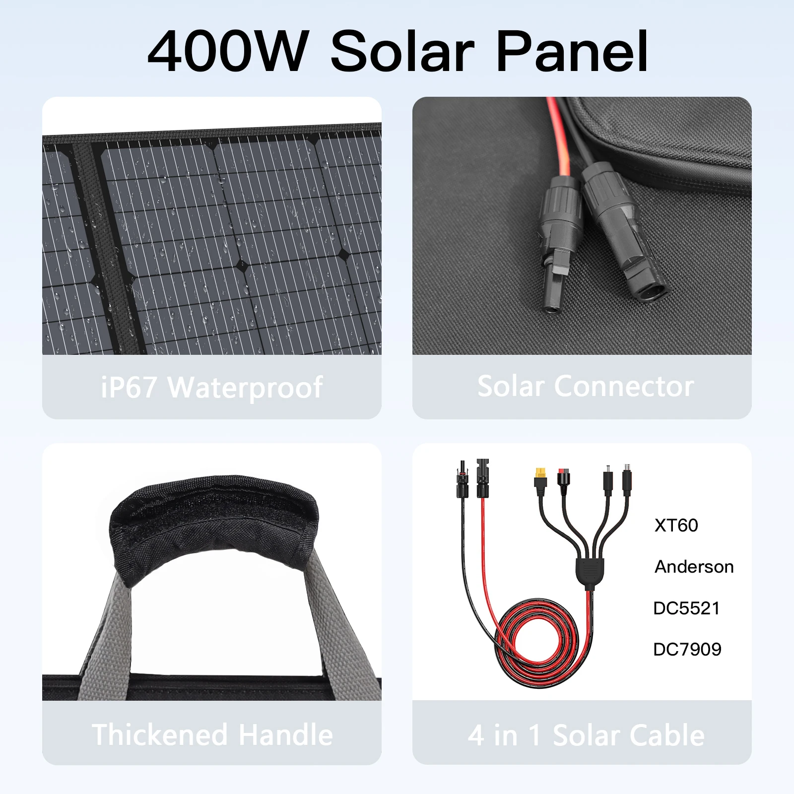 Lightweight Portable Foldable Solar Panel Suitcase