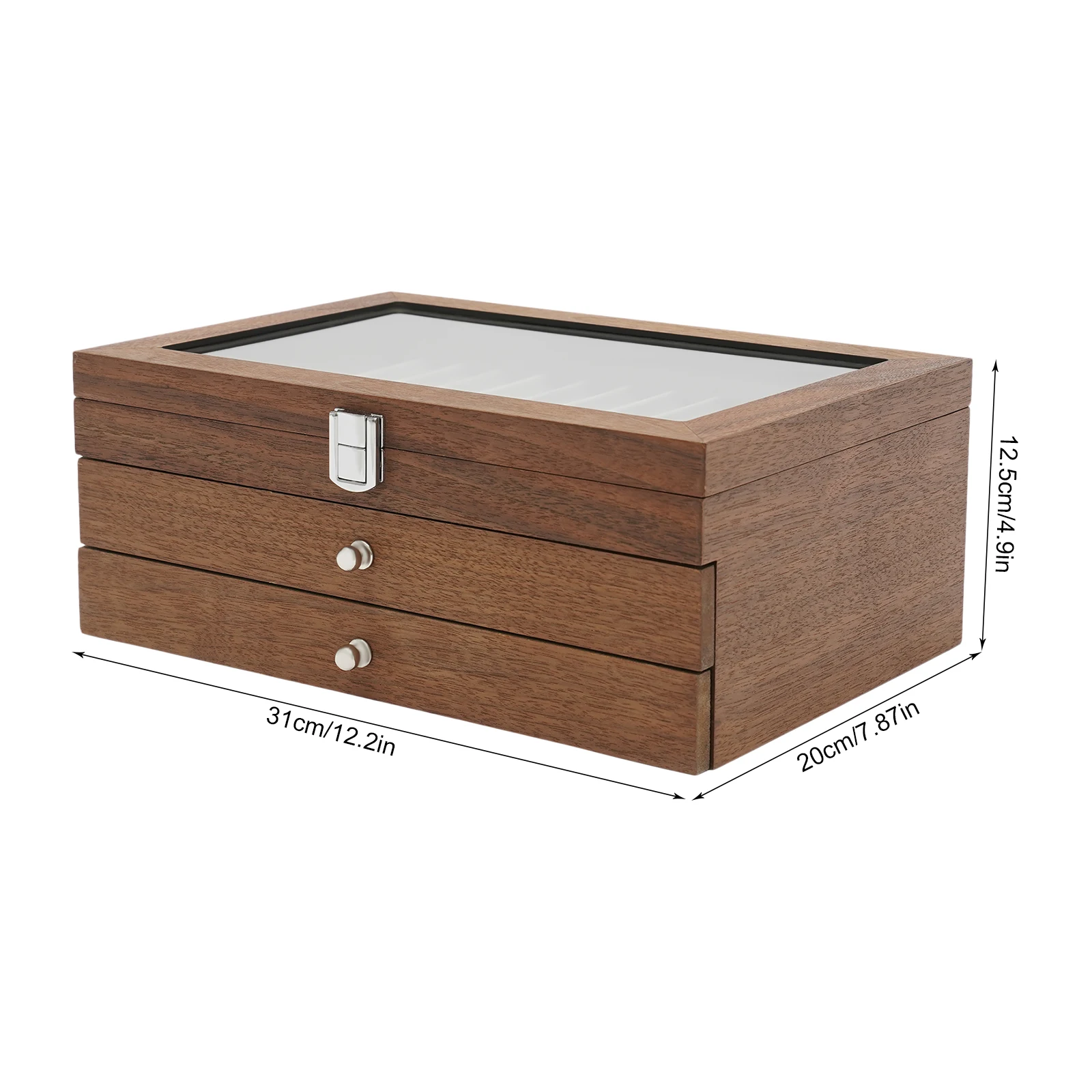3-stufige Stift-Aufbewahrungsbox 34 Großräumige Stift-Sammelbox Robuster Holz-Stiftkasten zum Aufbewahren – Detail 3