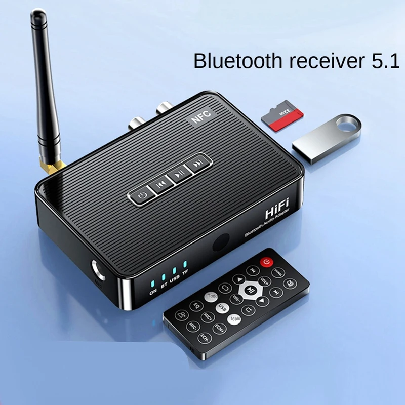 Bluetooth Audio Receiver Transmitter 5.1 NFC Stereo 3.5Mm AUX RCA Optical Hifi Bluetooth Audio Adapter With Remote