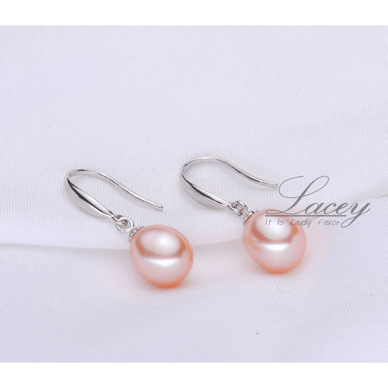 Wedding Real Freshwater Drop Earrings for Women Silver 925 White Natural Pearl Earrings Pearl Earrings,Drop Earrings,Dome Teardrop Earrings