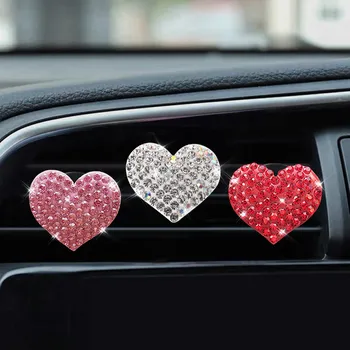 ### 💎 Heart-shaped Rhinestone Air Outlet Clip 💎 1