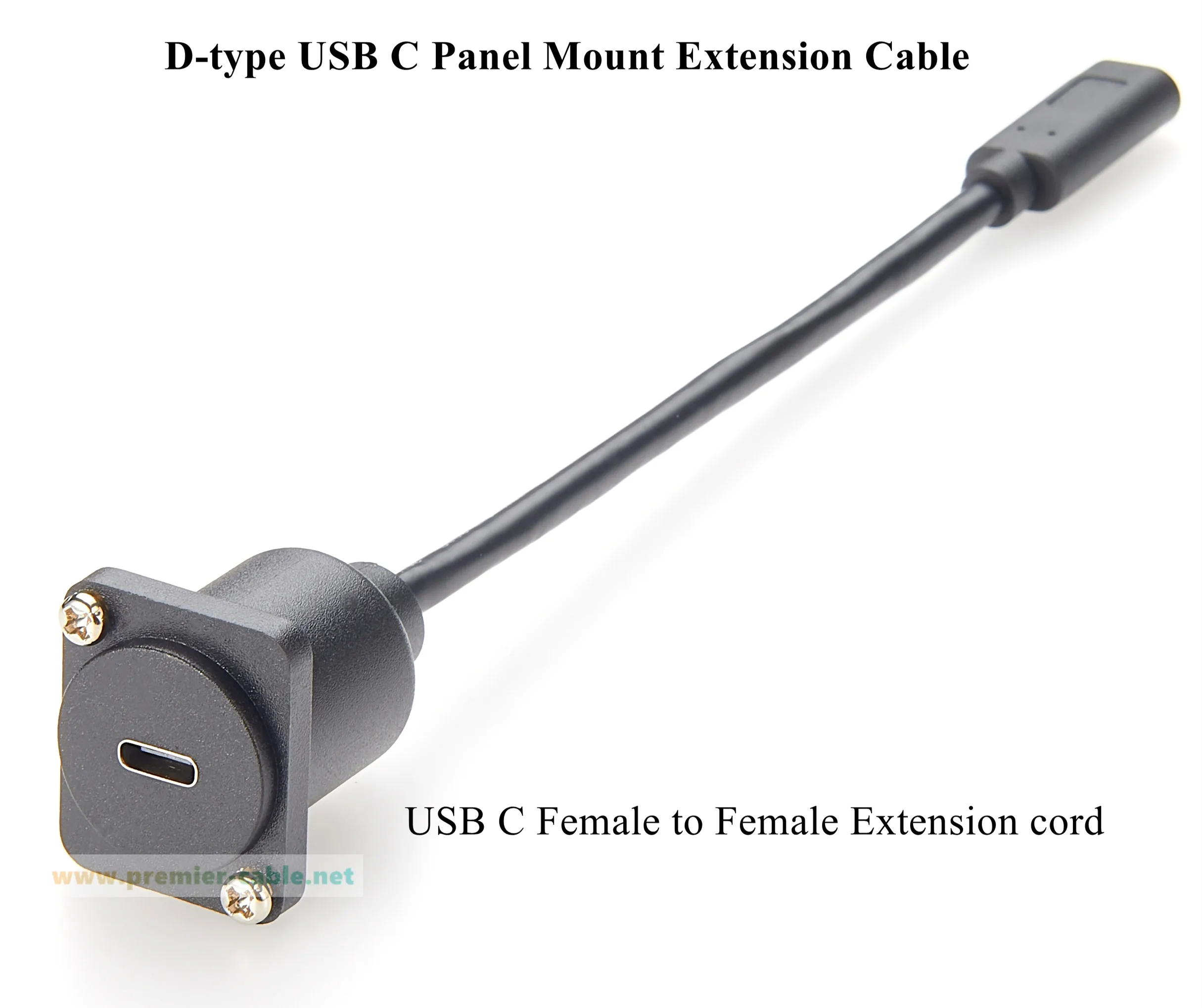 10Gbps USB 3.1 C Buchse-zu-Buchse Kabel Flansch-Chassis-Einbau 100W USB Typ-C Schottadapter für Laden & Daten – Detail 1