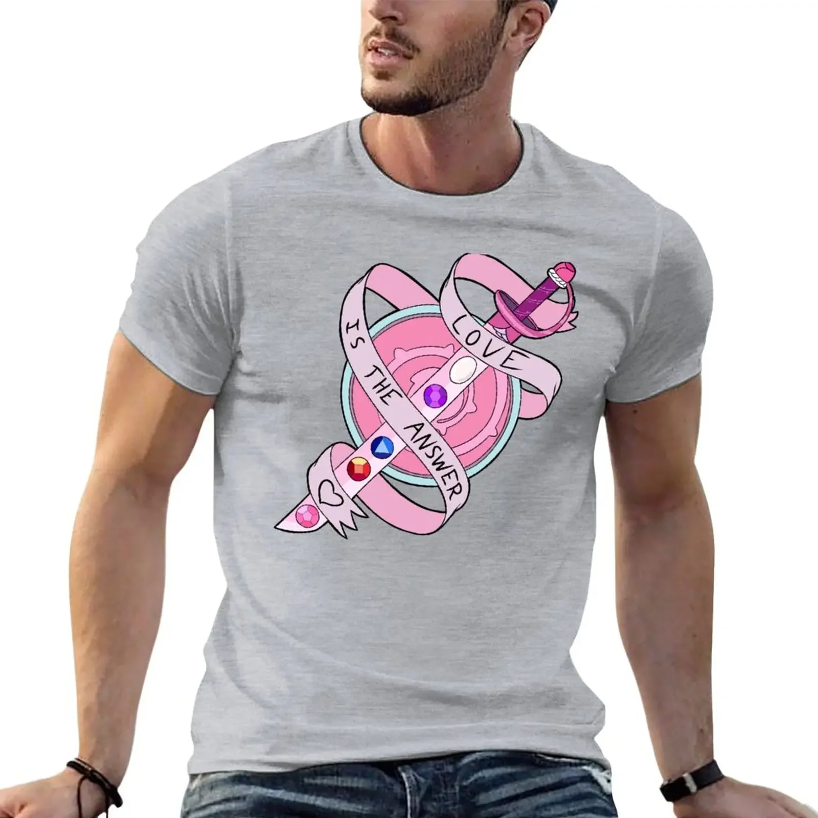 

Love is the answer T-Shirt graphics summer top quick drying mens cotton t shirts